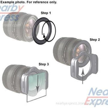 58MM Ring Aaptor + Graduated Square Filter Color Sunset + Holder for Cokin P Series